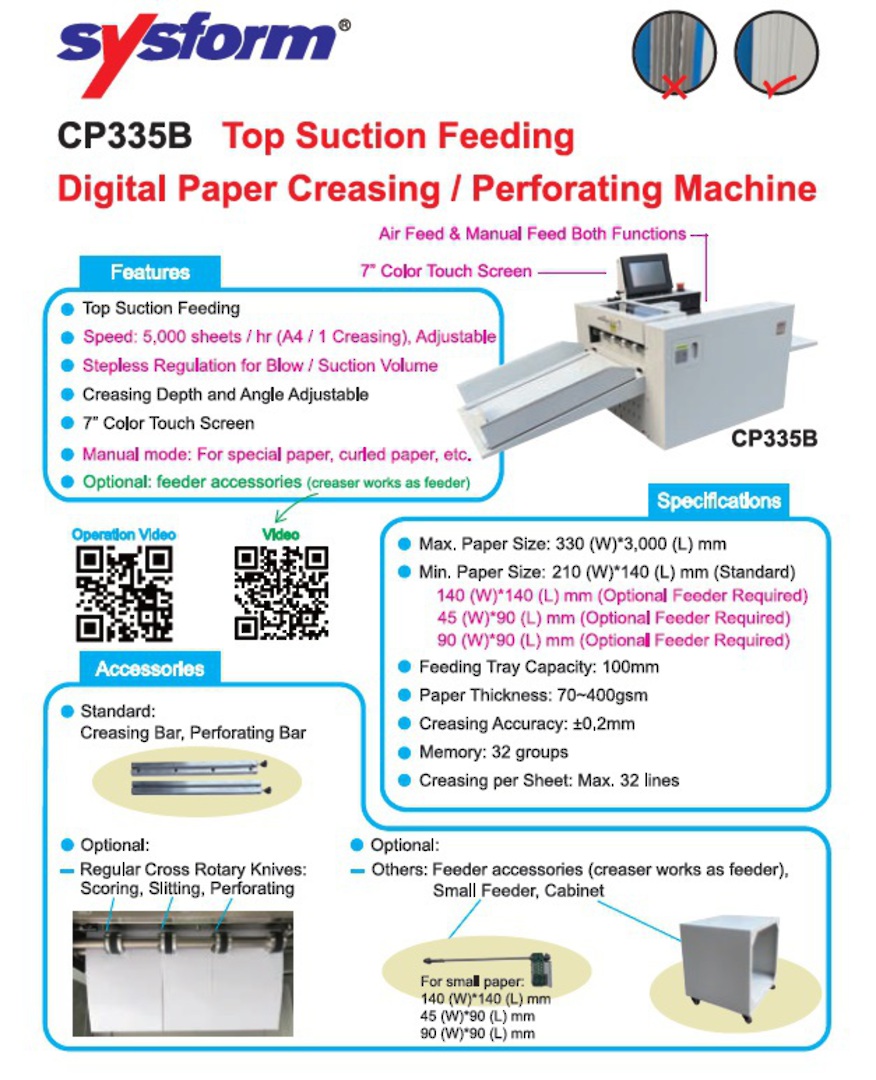 CP335B Creasing & Perforating Top Suction image 0